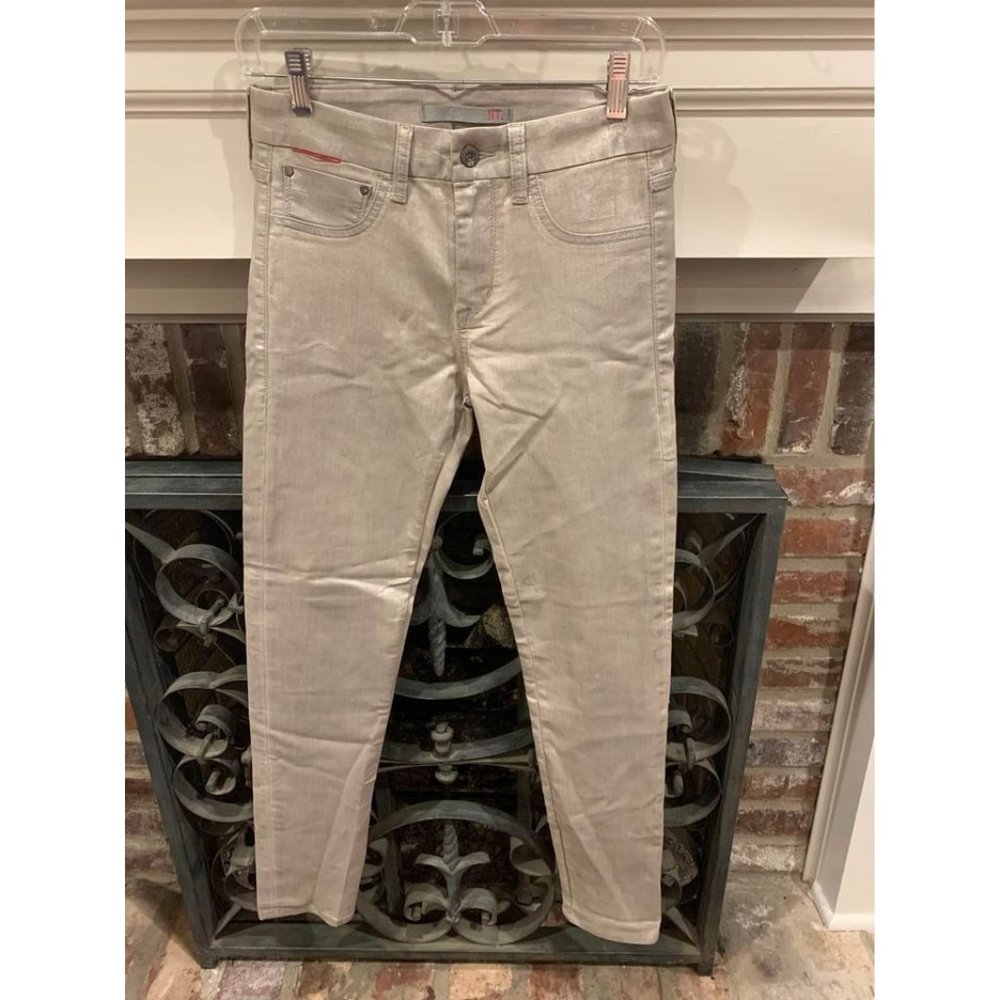 IT jeans beige sparkle, size 28, skinny cut (bin EE)